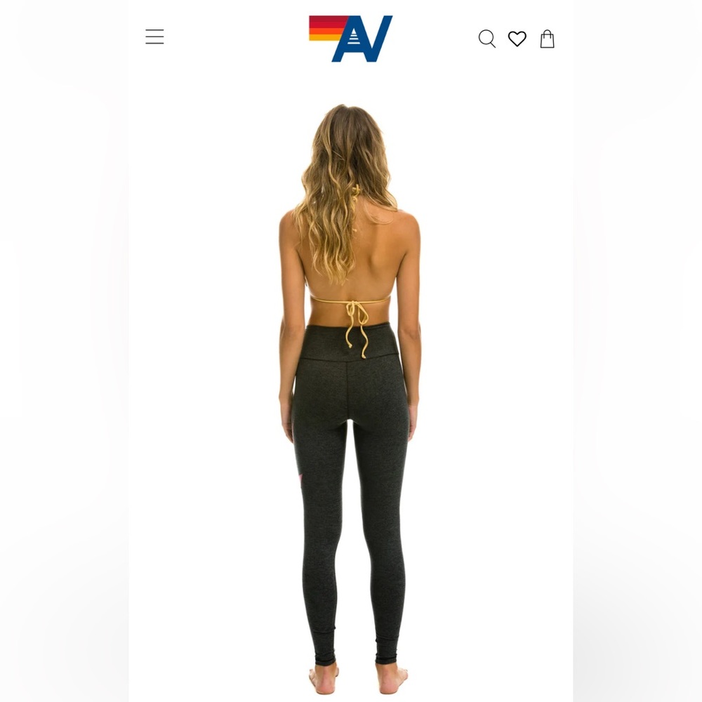 FULL LENGTH HI-RISE BOLT FADE LEGGINGS - BLACK / PINK / PURPLE - Picture 4 of 6